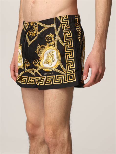 versace swim shorts size 3 zwart|versace jeans couture swim shorts.